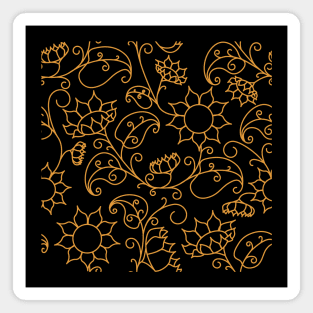 Floral Gold Magnet
